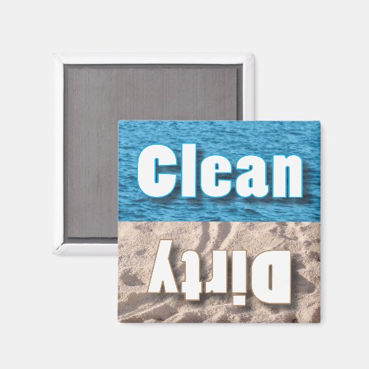 Sauberes oder schmutziges Magnet (Vorderseite/Rückseite)