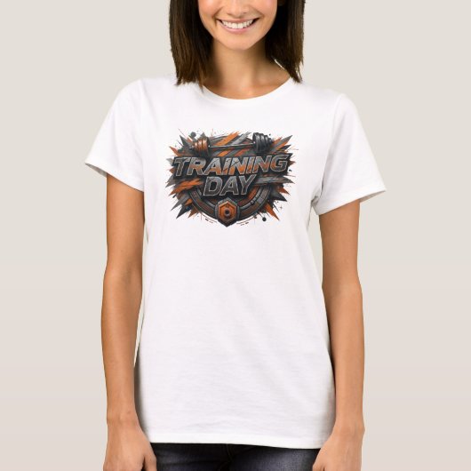 Sauberes Pink TRAINING DAY T-Shirt (Vorderseite)