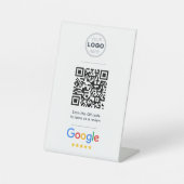 Sauberes Professionelles Google Bewertungs-QR-Code Sockelschild (Vorderseite)