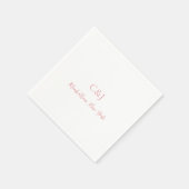 Sauberes Rosa Elegante Hochzeit Serviette (Ecke)