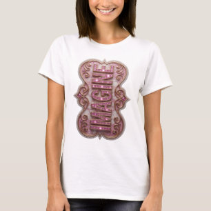 Sauberes rosa IMAGINE künstlerisches Motiv T-Shirt