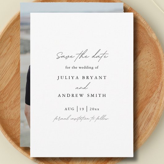 Sauberes, schlichtes Foto Save The Date