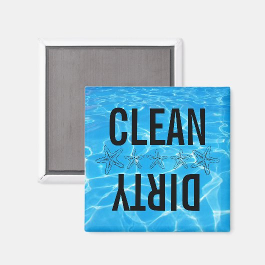 Sauberes/schmackhaftes Geschirrspüler Magnet (Vorderseite/Rückseite)