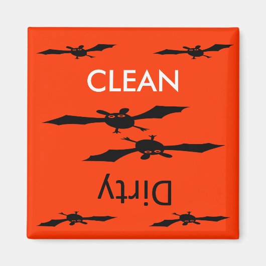 Sauberes schmutziges Halloween-Waschmaschine Magne Magnet (Vorne)