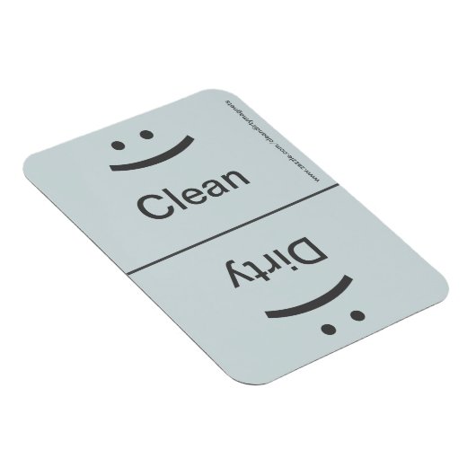 Sauberes, schmutziges Magnet - grau - (Lächeln/gef (Rechte Seite)