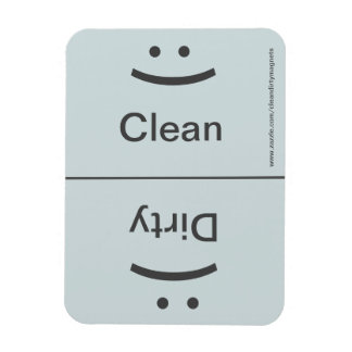 Sauberes, schmutziges Magnet - grau - (Lächeln/gef