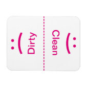 Sauberes schmutziges Magnet - Rosa - (Lächeln/gefr (Horizontal)