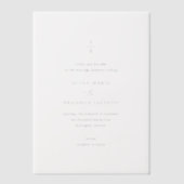 Sauberes Schwarz und Weiß Moderne Hochzeit retten Pergament Einladungen (Vorderseite)