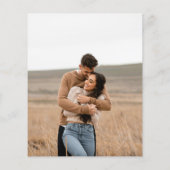 Sauberes Schwarz-Weiß-Budget Hochzeit speichern Si (Rückseite)