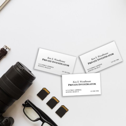 Sauberes Schwarz-weißes, feines Schriftart Visitenkarte