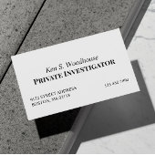 Sauberes Schwarz-weißes, feines Schriftart Visitenkarte