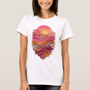 Sauberes Silber ABSTRACT ART Grafik T-Shirt