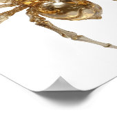 Sauberes Silber ABSTRACT ART Moderne Gestaltung Poster (Ecke)