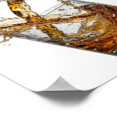 Sauberes Silber WHISKY SPLASH Design Poster (Ecke)