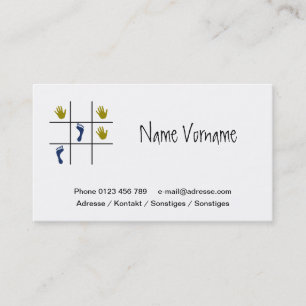 sauberes spiel visitenkarte