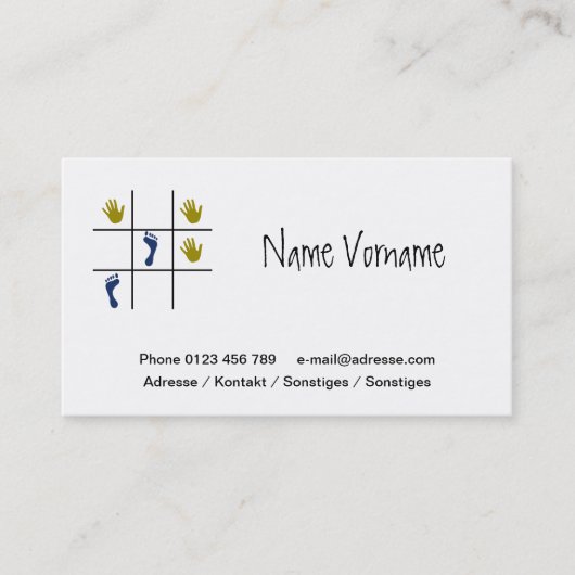 sauberes spiel visitenkarte (Vorderseite)