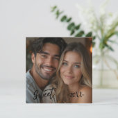 Sauberes Sweet & Liebe Foto Rosa Feiertagskarte (Stehend Vorderseite)