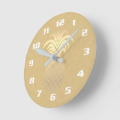 Sauberes und elegantes Ananas-Design auf klassisch Runde Wanduhr (Winkel)