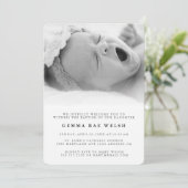 Sauberes und klassisches Foto Taufe Einladung (Stehend Vorderseite)