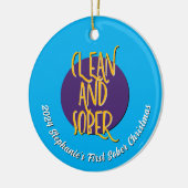 Sauberes und nüchternes Erholung-Slogan Keramik Ornament (Links)