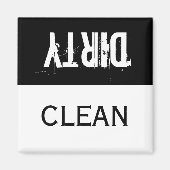 Sauberes und sauberes Geschirrspülmagazin Magnet (Vorne)