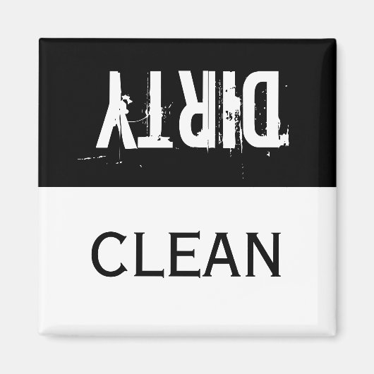 Sauberes und sauberes Geschirrspülmagazin Magnet (Vorne)