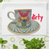 Sauberes und schmutziges Geschirr Handtuch (Gefaltet)