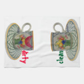 Sauberes und schmutziges Geschirr Handtuch (Horizontal)