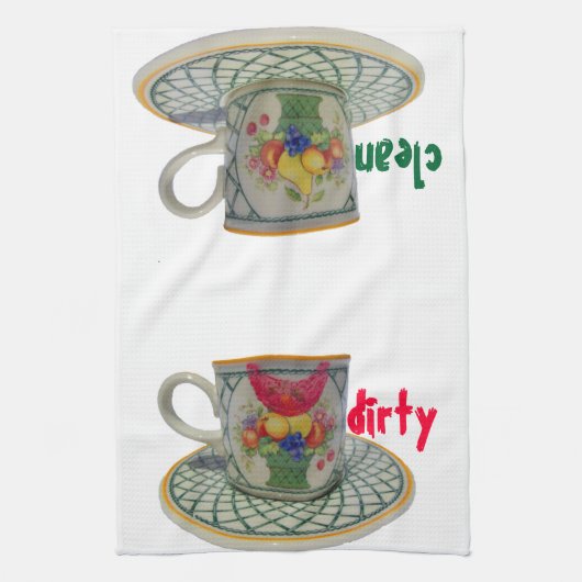 Sauberes und schmutziges Geschirr Handtuch (Vertikal)