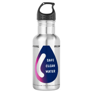 Sauberes Wasser Bleibe sichere Unternehmen persona Edelstahlflasche