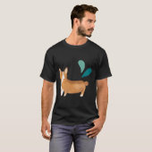 Sauberes Wasserfarben-Corgi T-Shirt (Vorne ganz)