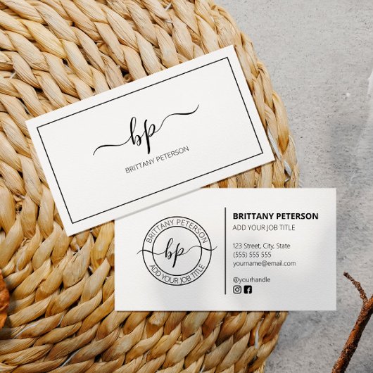 Sauberes Weiß Elegant Modernes Beruflich Visitenkarte