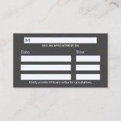 Sauberes, weißes, detailliertes Caduceus erwärmen  Terminkarte (Rückseite)