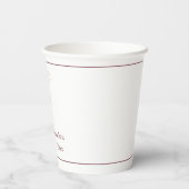 Sauberes weißes und rosa einfaches Leaf | Moderne Pappbecher (Rückseite)