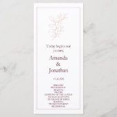 Sauberes weißes und rosa einfaches Leaf | Moderne  Programm (Vorderseite)