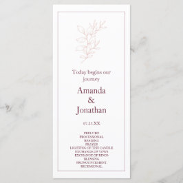 Sauberes weißes und rosa einfaches Leaf | Moderne  Programm