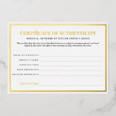 Sauberes zeitloses Echtheitszertifikat Folieneinladung (Vorderseite)