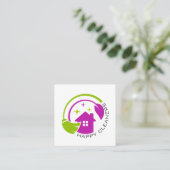 Sauberkeit des Zimmers und des Hauses Haushaltshil Quadratische Visitenkarte (Stehend Vorderseite)