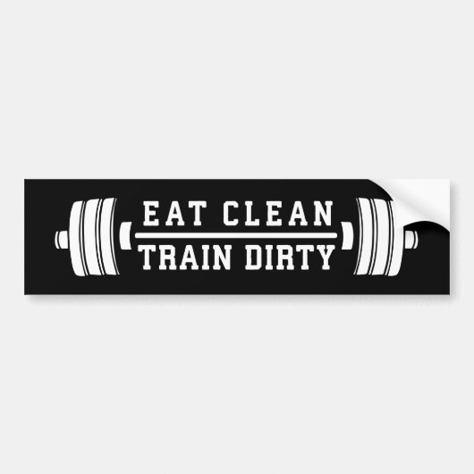 Sauberkeit essen, Zugschmutzigkeit - Workout Inspi Autoaufkleber (Vorne)