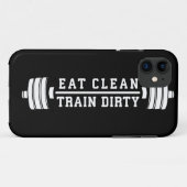 Sauberkeit essen, Zugschmutzigkeit - Workout Inspi Case-Mate iPhone Hülle (Rückseite (Horizontal))