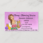 Sauberkeit Haus Reinigungsservice Haushaltshilfe L Visitenkarte (Vorderseite)