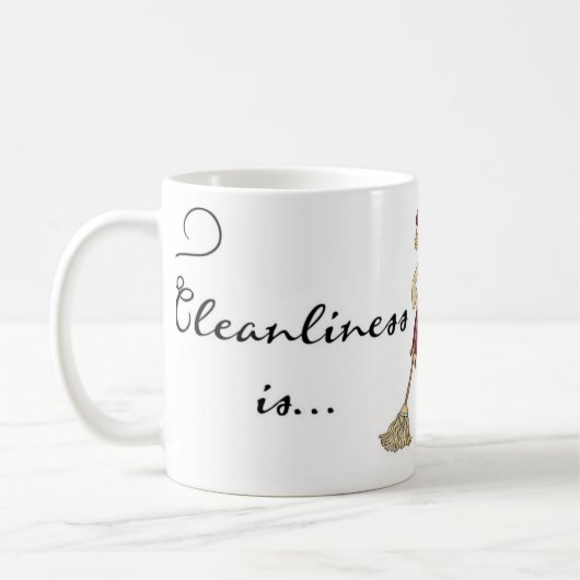 Sauberkeit ist... Mug Kaffeetasse (Links)