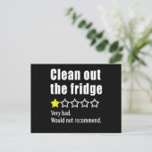 Saubermachen des Kühlschranks Wäre nicht zu empfeh Postkarte (Stehend Vorderseite)