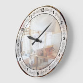 Säubern - die Waschküche Große Wanduhr (Winkel)