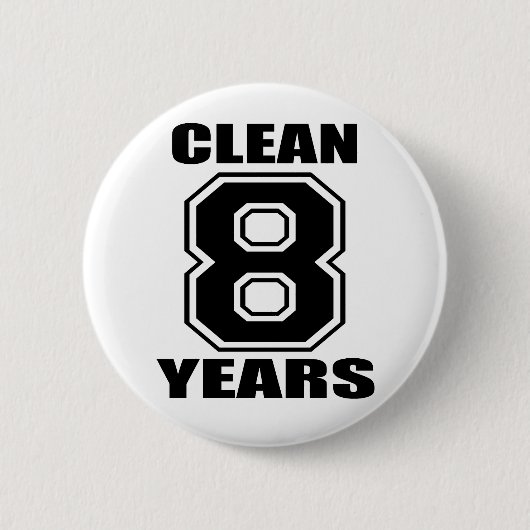 säubern Sie acht Jahre Schwarze Button (Vorderseite)