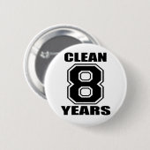 säubern Sie acht Jahre Schwarze Button (Vorne & Hinten)