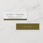 Säubern Sie einzigartiges schlichtes modernes Mini Visitenkarte (Vorne/Hinten)