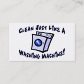 Säubern Sie gerade wie eine Waschmaschine Visitenkarte (Rückseite)