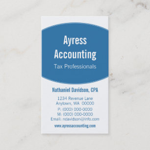 Säubern Sie Kurven Visitenkarte, mutiges Blau Visitenkarte