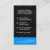 Säubern Sie Linien:: Monogramm-Visitenkarte Visitenkarte (Rückseite)